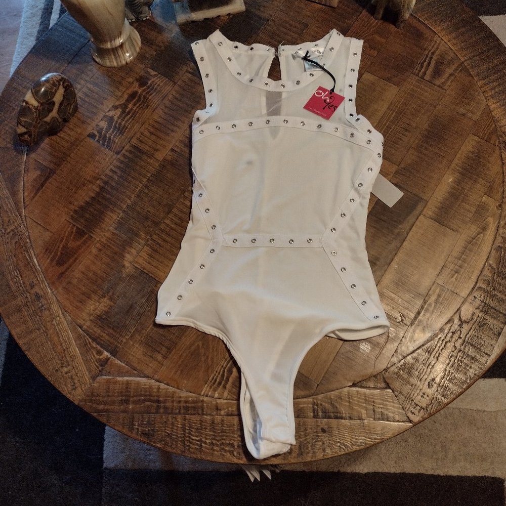 NEW OHYES White Rivet Bodysuit